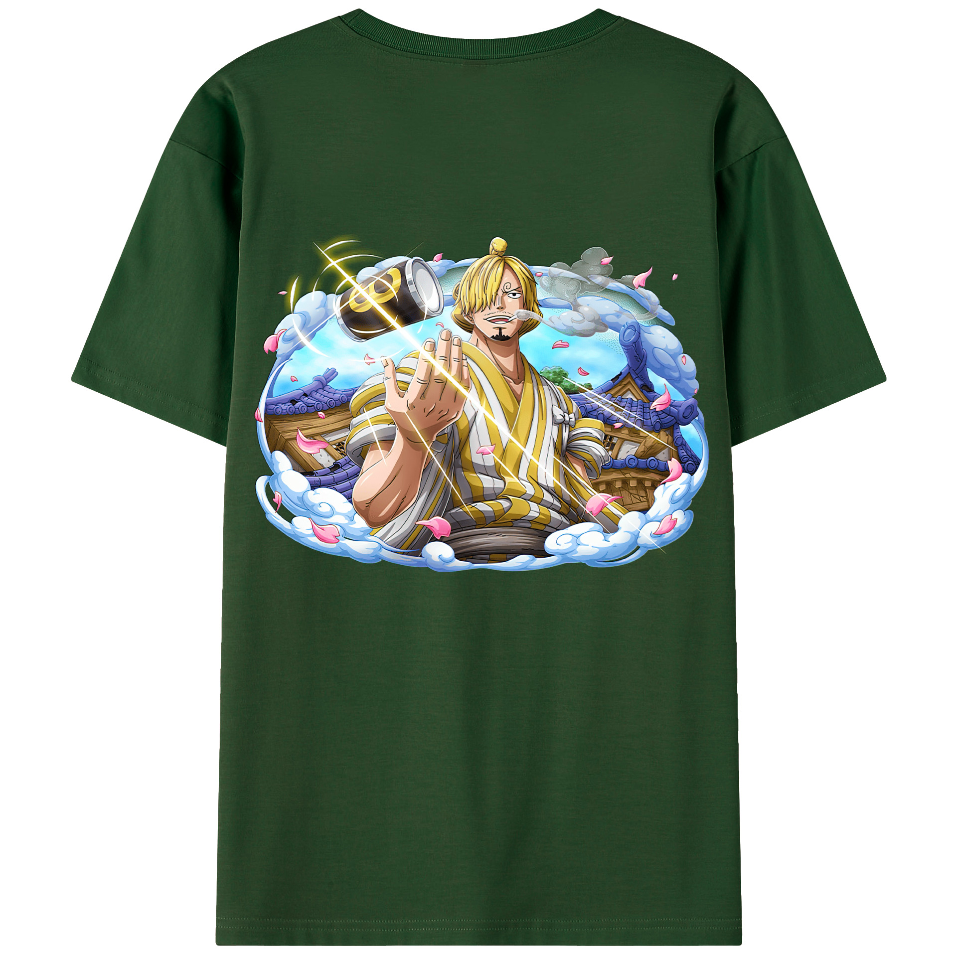 ワンピース サンジ ONE PIECE Sanji 綿100％半袖Tシャツ（背面プリント）